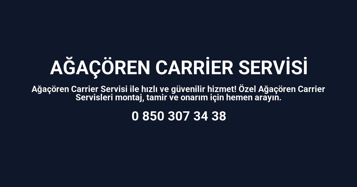 Ağaçören Carrier Servisi